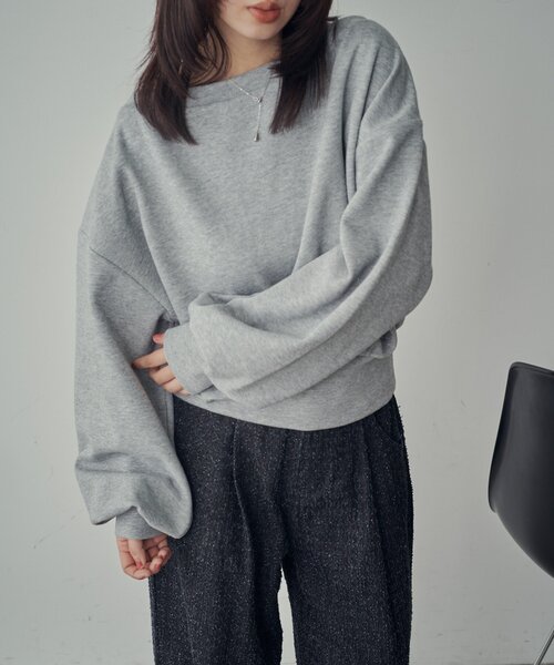 goocy(グーシー)の「ボートネックスウェット(Tシャツ/カットソー・レディース・ブラック/ホワイト/グレー/ピンク・FREE)」の19枚目の写真