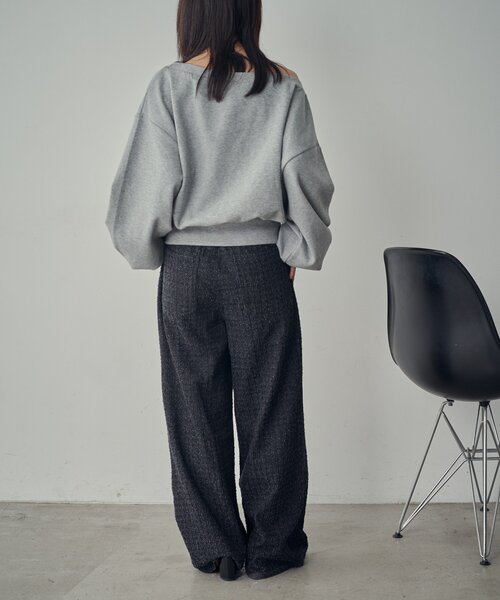 goocy(グーシー)の「ボートネックスウェット(Tシャツ/カットソー・レディース・ブラック/ホワイト/グレー/ピンク・FREE)」の22枚目の写真