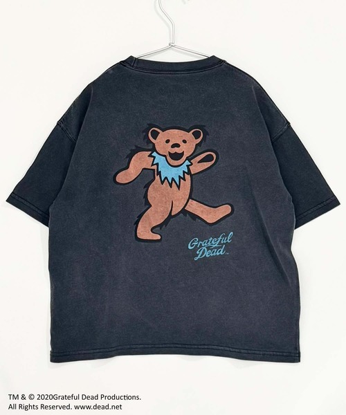 Grateful Dead（グレイトフルデッド）の「【GRATEFUL DEAD/グレイトフルデッド】ピグメント加工 オーバーサイズ Tシャツ（Tシャツ/カットソー・キッズ・ダークグリーン/ブラック系その他/チャコール/ネイビー/ブラック/グレー系その他・110/120/130/140/150/160）」の3枚目の写真