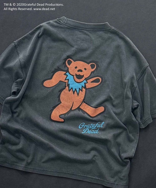 Grateful Dead（グレイトフルデッド）の「【GRATEFUL DEAD/グレイトフルデッド】ピグメント加工 オーバーサイズ Tシャツ（Tシャツ/カットソー・キッズ・ダークグリーン/ブラック系その他/チャコール/ネイビー/ブラック/グレー系その他・110/120/130/140/150/160）」の12枚目の写真