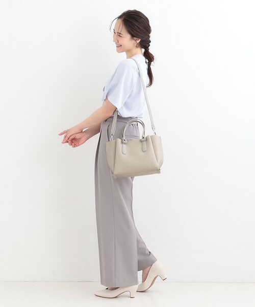 SHOO・LA・RUE（シューラルー）の「ハンドルカクシボトートバッグ（トートバッグ・レディース・グレー/ブラウン系その他/ブラック・00）」の5枚目の写真