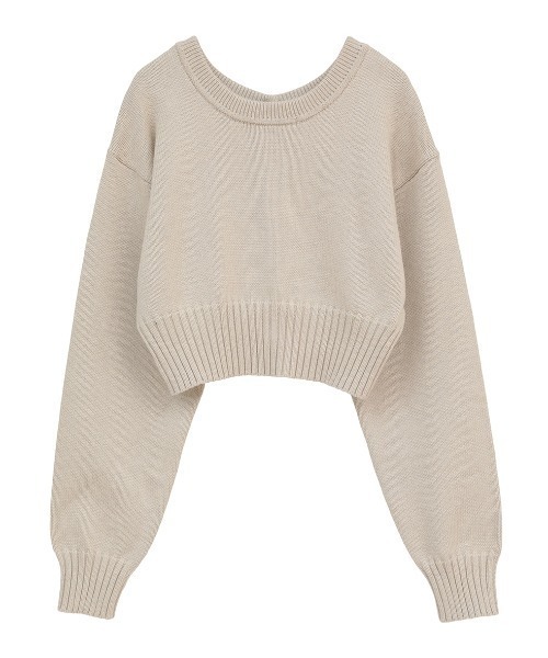 CLANE（クラネ）の「CLANE/クラネ/W FACE SHORT KNIT CARDIGAN（カーディガン/ボレロ・レディース・ブルー/ブラック/アイボリー・1）」の4枚目の写真