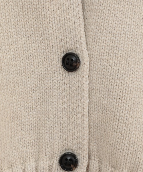 CLANE（クラネ）の「CLANE/クラネ/W FACE SHORT KNIT CARDIGAN（カーディガン/ボレロ・レディース・ブルー/ブラック/アイボリー・1）」の8枚目の写真