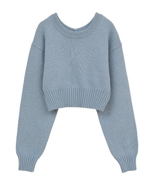 CLANE（クラネ）の「CLANE/クラネ/W FACE SHORT KNIT CARDIGAN（カーディガン/ボレロ・レディース・ブルー/ブラック/アイボリー・1）」の16枚目の写真