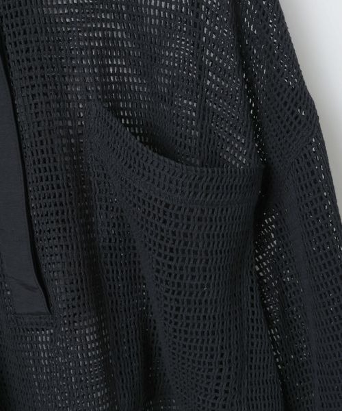 JEANASIS(ジーナシス)の「メッシュBIGポロLS/670823(ポロシャツ・レディース・ブラック/ベージュ系その他/ホワイト・FREE)」の4枚目の写真