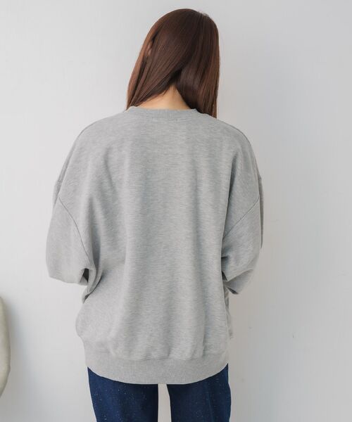 RETRO GIRL（レトロガール）の「ロゴ刺繍トレーナー（スウェット・レディース・ライトグレー/ホワイト系その他/ブルー・FREE）」の18枚目の写真