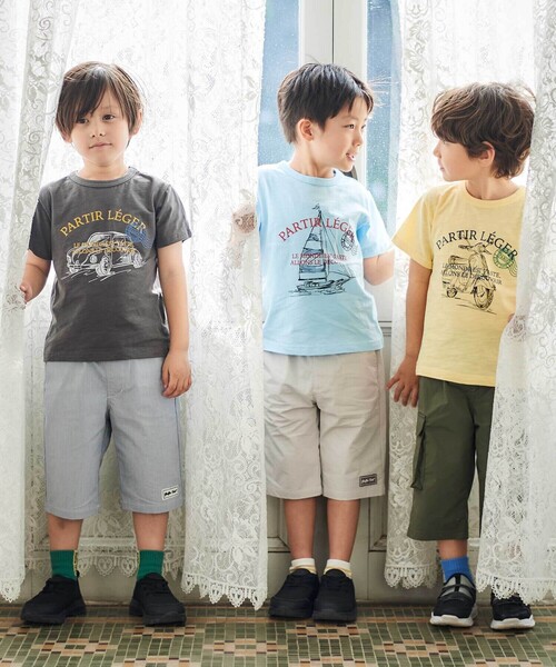 BeBe(ベベ)の「コードレーンネーム付ハーフパンツ(その他パンツ・キッズ・ベージュ系その他/ブルー系その他2・100cm/130cm/120cm/150cm/140cm/110cm)」の4枚目の写真