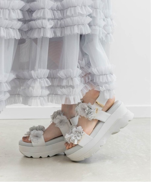 RANDA(ランダ)の「シアーフラワーベルトスポーツサンダル(サンダル・レディース・ブルー/アイボリー/ブラック/ピンク・S/M/L/LL)」の19枚目の写真