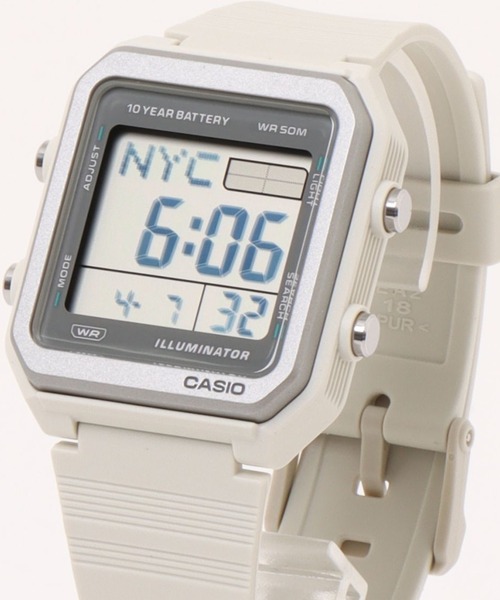 CASIO(カシオ)の「CASIO カシオ / デジタル腕時計 5気圧防水 ミッドサイズ 38.4mm //// Wシリーズ(デジタル腕時計・メンズ・アイボリー/ブラック/ブラック×ブラック・FREE)」の4枚目の写真