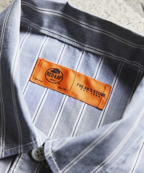 RED KAP（レッドキャップ）の「RED KAP/レッドキャップ 別注 ワーク ストライプ シャツカバーオール/シャツジャケット（シャツ/ブラウス・メンズ・グレー/サックスブルー/ブラック・MEDIUM/LARGE）」の18枚目の写真