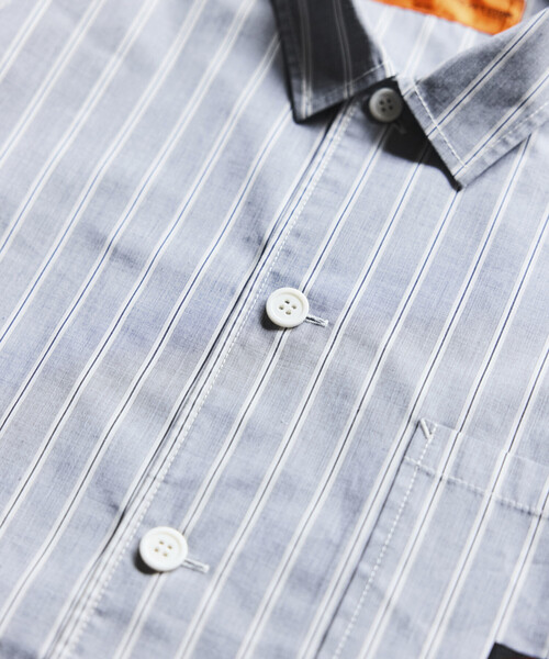 RED KAP（レッドキャップ）の「RED KAP/レッドキャップ 別注 ワーク ストライプ シャツカバーオール/シャツジャケット（シャツ/ブラウス・メンズ・グレー/サックスブルー/ブラック・MEDIUM/LARGE）」の20枚目の写真