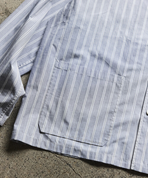 RED KAP（レッドキャップ）の「RED KAP/レッドキャップ 別注 ワーク ストライプ シャツカバーオール/シャツジャケット（シャツ/ブラウス・メンズ・グレー/サックスブルー/ブラック・MEDIUM/LARGE）」の21枚目の写真