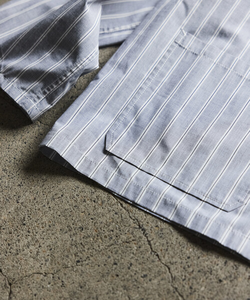 RED KAP（レッドキャップ）の「RED KAP/レッドキャップ 別注 ワーク ストライプ シャツカバーオール/シャツジャケット（シャツ/ブラウス・メンズ・グレー/サックスブルー/ブラック・MEDIUM/LARGE）」の22枚目の写真