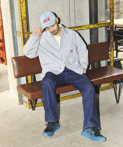 RED KAP（レッドキャップ）の「RED KAP/レッドキャップ 別注 ワーク ストライプ シャツカバーオール/シャツジャケット（シャツ/ブラウス・メンズ・グレー/サックスブルー/ブラック・MEDIUM/LARGE）」の8枚目の写真