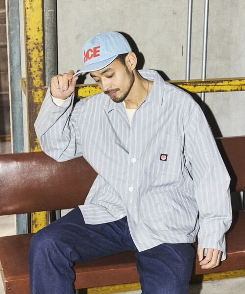 RED KAP（レッドキャップ）の「RED KAP/レッドキャップ 別注 ワーク ストライプ シャツカバーオール/シャツジャケット（シャツ/ブラウス・メンズ・グレー/サックスブルー/ブラック・MEDIUM/LARGE）」の10枚目の写真