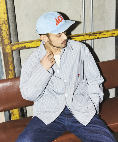 RED KAP（レッドキャップ）の「RED KAP/レッドキャップ 別注 ワーク ストライプ シャツカバーオール/シャツジャケット（シャツ/ブラウス・メンズ・グレー/サックスブルー/ブラック・MEDIUM/LARGE）」の11枚目の写真