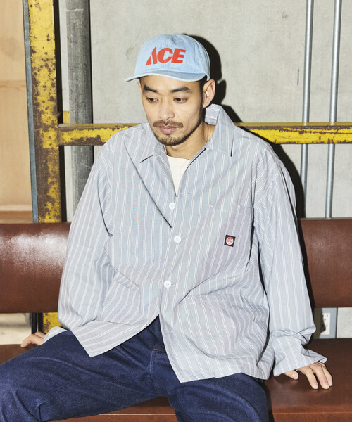 RED KAP（レッドキャップ）の「RED KAP/レッドキャップ 別注 ワーク ストライプ シャツカバーオール/シャツジャケット（シャツ/ブラウス・メンズ・グレー/サックスブルー/ブラック・MEDIUM/LARGE）」の12枚目の写真