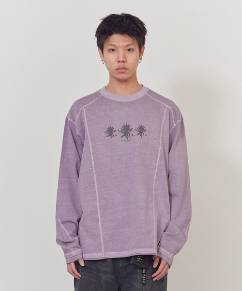 TONY LAWRENCE(トニーローレンス)の「ピグメントデビルロングスリーブパープル(Tシャツ/カットソー・レディース・その他・1/2)」の1枚目の写真