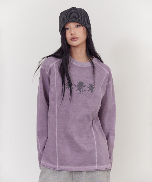 TONY LAWRENCE(トニーローレンス)の「ピグメントデビルロングスリーブパープル(Tシャツ/カットソー・レディース・その他・1/2)」の6枚目の写真