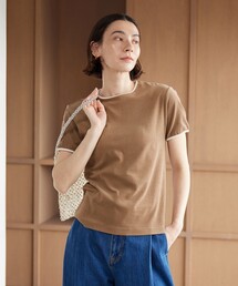 シアー パイル リンガーTシャツ