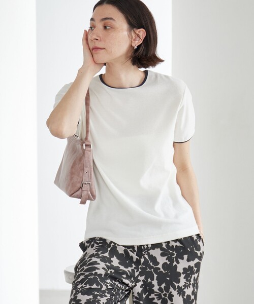 BEAUTY&YOUTH UNITED ARROWS(ビューティーアンドユースユナイテッドアローズ)の「シアー パイル リンガーTシャツ(Tシャツ/カットソー・レディース・ダークグレー/ライム/ブラウン/オフホワイト・FREE)」の14枚目の写真