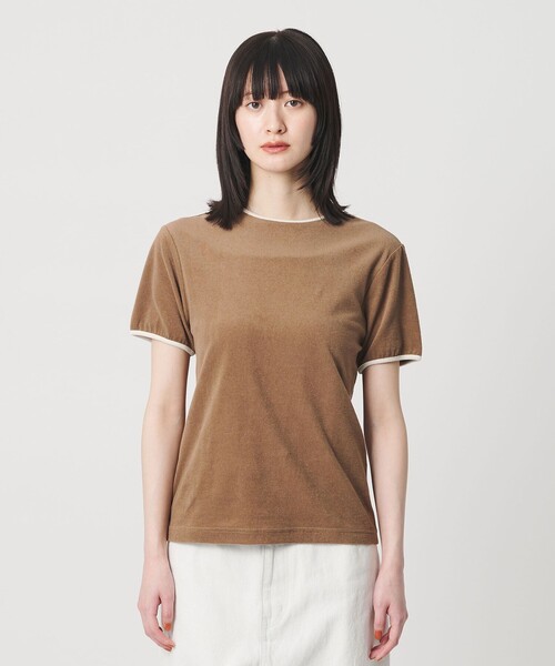 BEAUTY&YOUTH UNITED ARROWS(ビューティーアンドユースユナイテッドアローズ)の「シアー パイル リンガーTシャツ(Tシャツ/カットソー・レディース・ダークグレー/ライム/ブラウン/オフホワイト・FREE)」の22枚目の写真