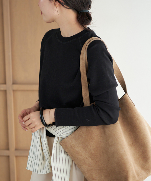 plage(プラージュ)の「《追加》premiumフライス long Tシャツ(Tシャツ/カットソー・レディース・ブラック/ホワイト・FREE)」の10枚目の写真