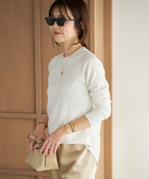 plage(プラージュ)の「《追加》premiumフライス long Tシャツ(Tシャツ/カットソー・レディース・ブラック/ホワイト・FREE)」の17枚目の写真