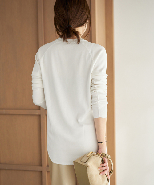 plage(プラージュ)の「《追加》premiumフライス long Tシャツ(Tシャツ/カットソー・レディース・ブラック/ホワイト・FREE)」の18枚目の写真