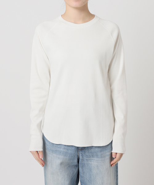 plage PremiumフライスTシャツ　グレー・ホワイト 追加》premiumフライス long Tシャツ（Tシャツ/カットソー）｜Plage