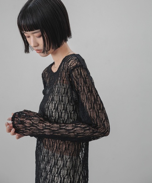 LOWRYS FARM(ローリーズファーム)の「ソウレースLS 669785(Tシャツ/カットソー・レディース・ホワイト/アイボリー/ブラック・FREE)」の1枚目の写真
