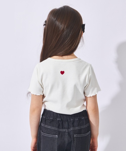 ever closet(エバークローゼット)の「ストレッチリブ半袖Tシャツ(Tシャツ/カットソー・キッズ・ラベンダー/ブラック/ホワイト×ブラック/オフホワイト・100cm/110cm/120cm/130cm/140cm/150cm/90cm/80cm)」の5枚目の写真