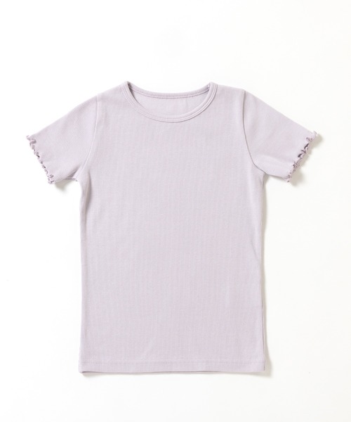 ever closet(エバークローゼット)の「ストレッチリブ半袖Tシャツ(Tシャツ/カットソー・キッズ・ラベンダー/ブラック/ホワイト×ブラック/オフホワイト・100cm/110cm/120cm/130cm/140cm/150cm/90cm/80cm)」の14枚目の写真