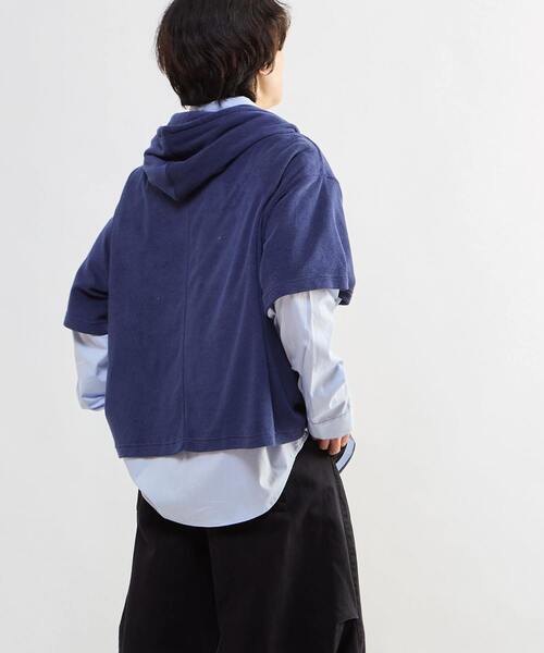 CONVERSE TOKYO（コンバーストウキョウ）の「PILE HOODIE TEE（Tシャツ/カットソー・レディース・ネイビー/グレー・SMALL/MEDIUM）」の10枚目の写真
