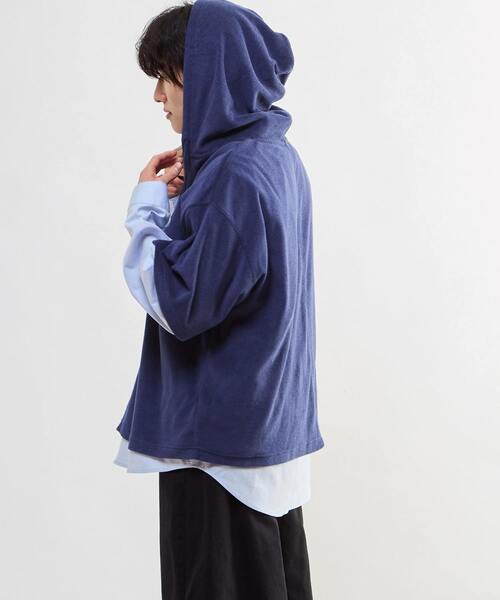 CONVERSE TOKYO（コンバーストウキョウ）の「PILE HOODIE TEE（Tシャツ/カットソー・レディース・ネイビー/グレー・SMALL/MEDIUM）」の11枚目の写真