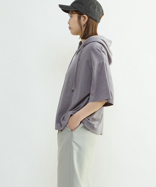 CONVERSE TOKYO（コンバーストウキョウ）の「PILE HOODIE TEE（Tシャツ/カットソー・レディース・ネイビー/グレー・SMALL/MEDIUM）」の14枚目の写真