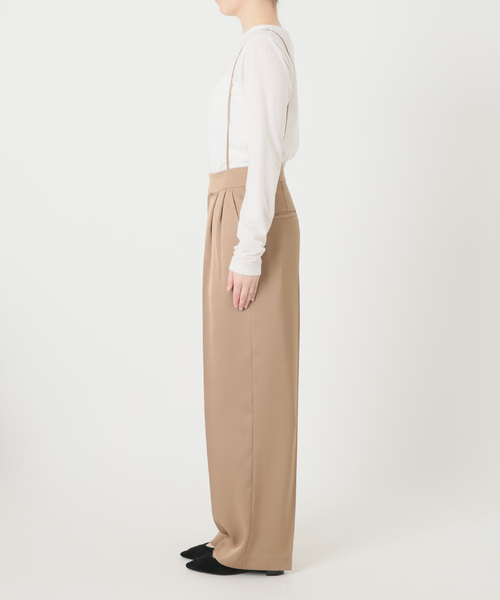 La TOTALITE（ラトータリテ）の「【洗える】2WAYリラクシーサスパンツ（スラックス・レディース・ブラック/ベージュ・38/36）」の18枚目の写真