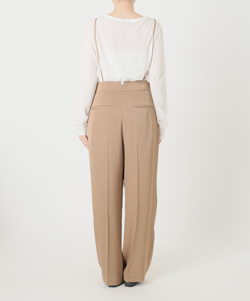 La TOTALITE（ラトータリテ）の「【洗える】2WAYリラクシーサスパンツ（スラックス・レディース・ブラック/ベージュ・38/36）」の19枚目の写真