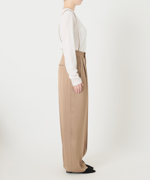 La TOTALITE（ラトータリテ）の「【洗える】2WAYリラクシーサスパンツ（スラックス・レディース・ブラック/ベージュ・38/36）」の20枚目の写真