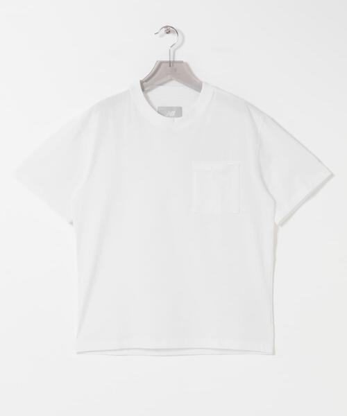 NEW BALANCE(ニューバランス)の「NEW BALANCE NB GREYポケットTシャツ(Tシャツ/カットソー・メンズ・ブラック/ホワイト/グリーン系その他・MEDIUM/LARGE/X-LARGE)」の1枚目の写真