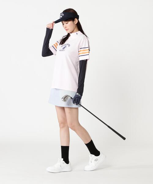 PEARLY GATES（パーリーゲイツ）の「【PG BODY】N/ベア天竺リップ長袖Uネックカットソー（Tシャツ/カットソー・レディース・ホワイト/ネイビー・SMALL/MEDIUM/LARGE）」の14枚目の写真