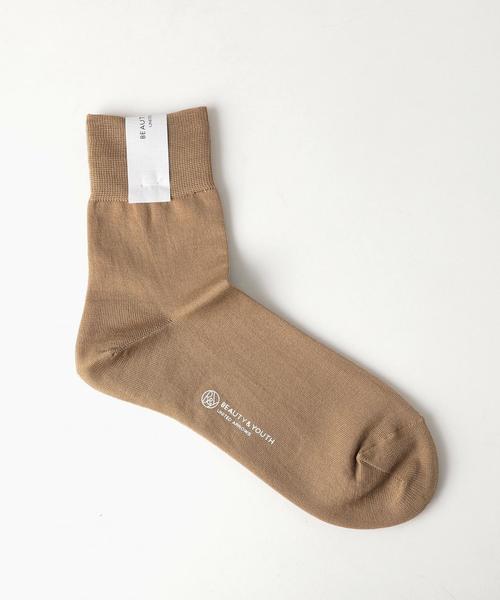 BEAUTY&YOUTH UNITED ARROWS(ビューティーアンドユースユナイテッドアローズ)の「BY コットンソリッドカラーソックス 16SS◆(ソックス/靴下・レディース・ブラウン/レッド・FREE)」の2枚目の写真