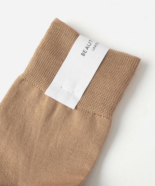 BEAUTY&YOUTH UNITED ARROWS(ビューティーアンドユースユナイテッドアローズ)の「BY コットンソリッドカラーソックス 16SS◆(ソックス/靴下・レディース・ブラウン/レッド・FREE)」の3枚目の写真