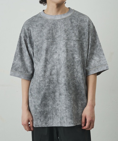 COLONY 2139(コロニートゥーワンスリーナイン)の「ムラ染め天竺半袖TEE(Tシャツ/カットソー・メンズ・ブラック/ホワイト/ネイビー/グレー・LARGE/MEDIUM)」の4枚目の写真