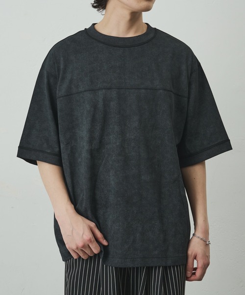 COLONY 2139(コロニートゥーワンスリーナイン)の「ムラ染め天竺半袖TEE(Tシャツ/カットソー・メンズ・ブラック/ホワイト/ネイビー/グレー・LARGE/MEDIUM)」の3枚目の写真