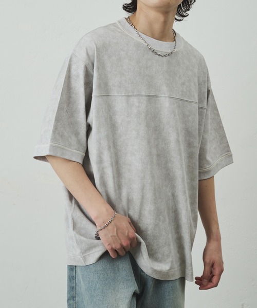 COLONY 2139(コロニートゥーワンスリーナイン)の「ムラ染め天竺半袖TEE(Tシャツ/カットソー・メンズ・ブラック/ホワイト/ネイビー/グレー・LARGE/MEDIUM)」の7枚目の写真
