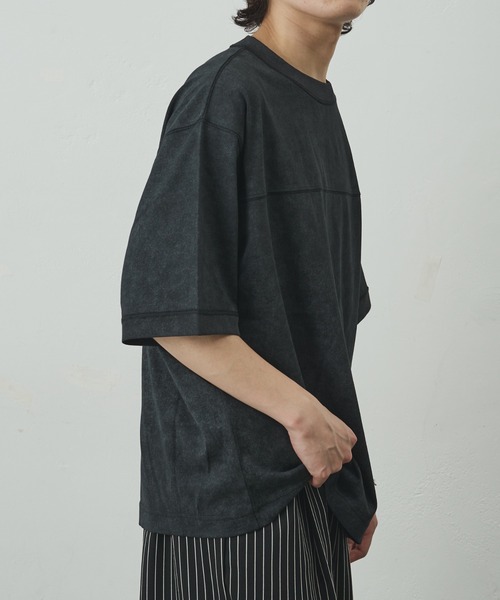 COLONY 2139(コロニートゥーワンスリーナイン)の「ムラ染め天竺半袖TEE(Tシャツ/カットソー・メンズ・ブラック/ホワイト/ネイビー/グレー・LARGE/MEDIUM)」の15枚目の写真