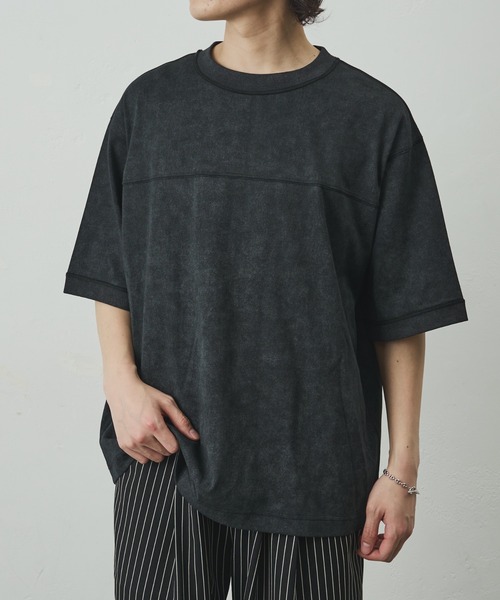 COLONY 2139(コロニートゥーワンスリーナイン)の「ムラ染め天竺半袖TEE(Tシャツ/カットソー・メンズ・ブラック/ホワイト/ネイビー/グレー・LARGE/MEDIUM)」の12枚目の写真
