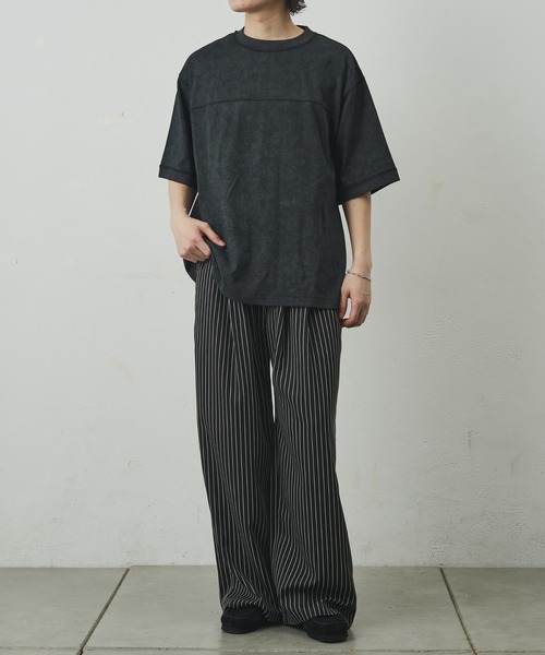 COLONY 2139(コロニートゥーワンスリーナイン)の「ムラ染め天竺半袖TEE(Tシャツ/カットソー・メンズ・ブラック/ホワイト/ネイビー/グレー・LARGE/MEDIUM)」の16枚目の写真