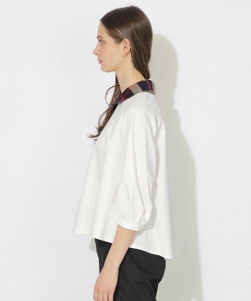 BLUE LABEL CRESTBRIDGE（ブルーレーベルクレストブリッジ）の「チェックカラープルオーバー（Tシャツ/カットソー・レディース・ホワイト系その他・M）」の3枚目の写真